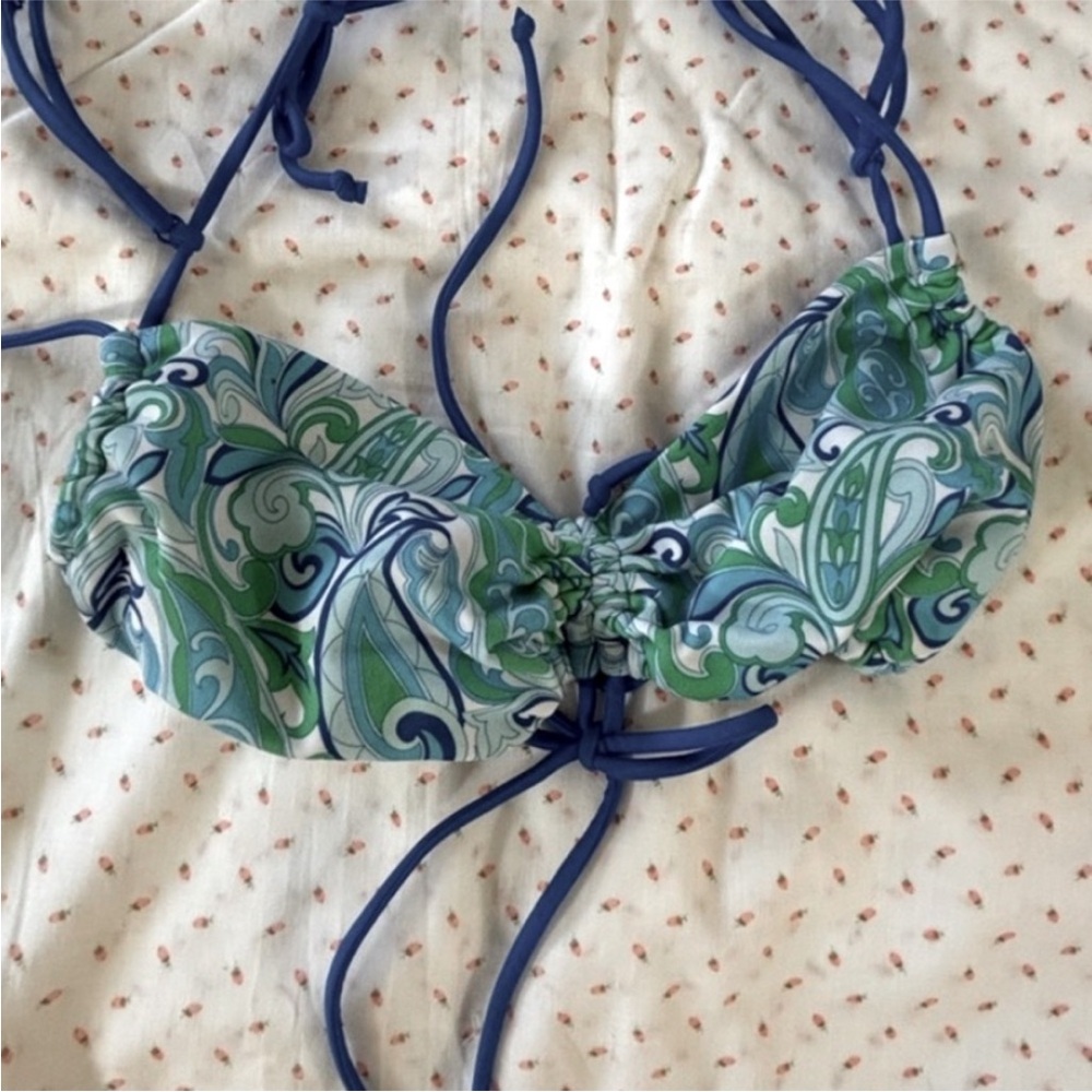 Bikini by Storm Reid x PacSun! Boho Hawaiian Tropical Surfer Blue String Bikini